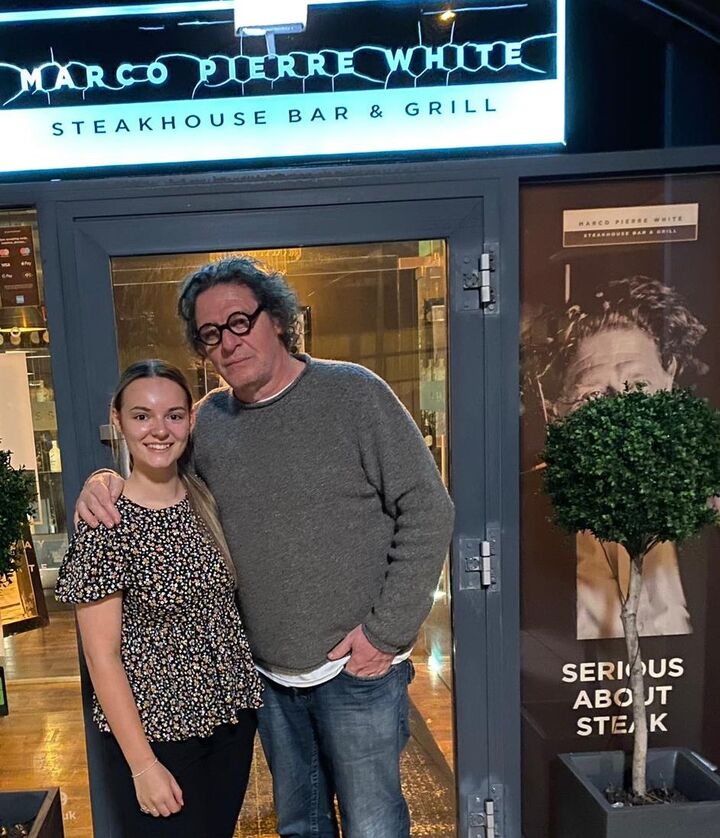 Marco Pierre White dines at his Swansea restaurant