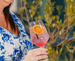 Guest enjoying a Spritz
